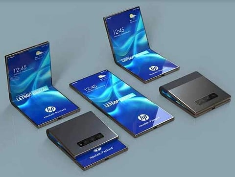 HP patents a clamshell foldable smartphone
