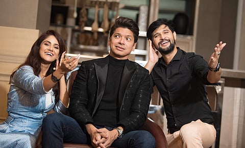 Shaan with Neel and Trina