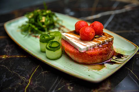 Watermelon Feta Cheese Salad