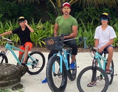 Hrithik Roshan with his sons