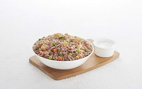 Red Poha with coconut stew