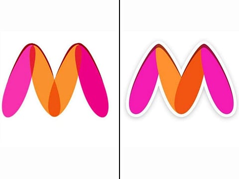 Myntra's old logo (left) and the new logo (right)