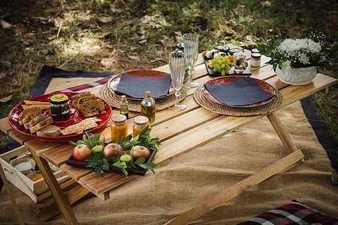 A picnic set up by The Picnic Company