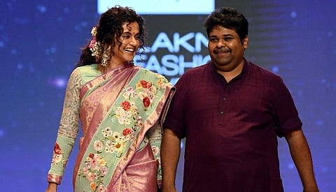 Gaurang Shah with his showstopper, Taapsee Pannu.
