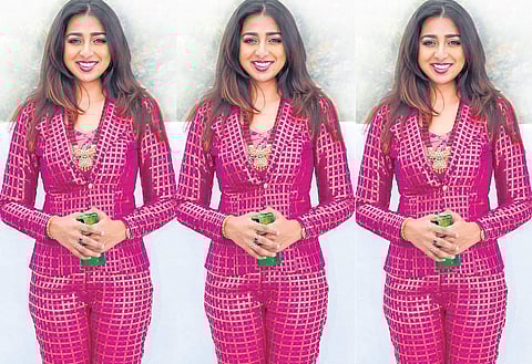 A suit made of a sari