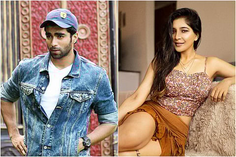 Actor Arjun Somayajula (left) and actress Sakshi Agarwal (right)