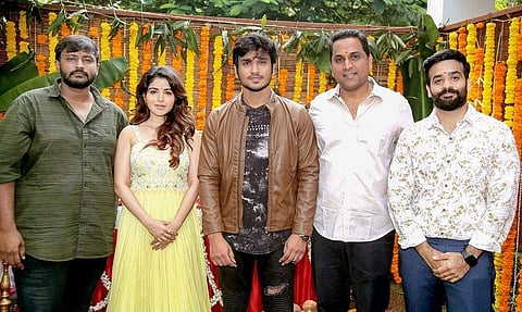 Nikhil with the team