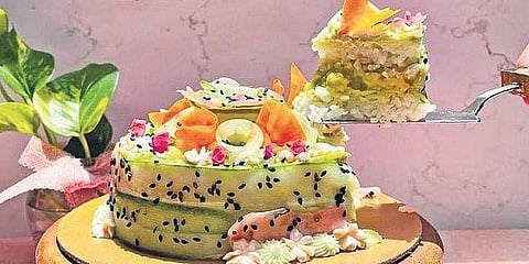 Sushi cake