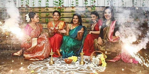 Chennaiites celebrate Diwali with Rangoli and fireworks. (Representational Photo| Ashwin Prasath, EPS)