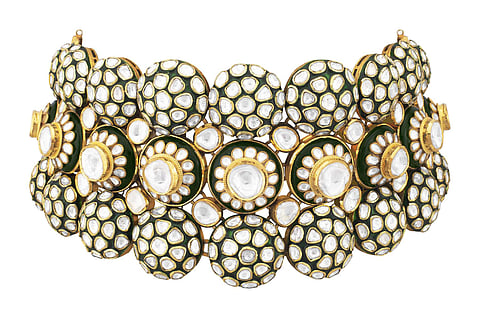 A bedazzled piece of jewellery from Sawansukha Jewellers