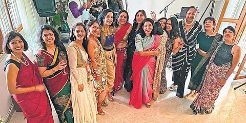 Guests at a Diwali party in Bengaluru