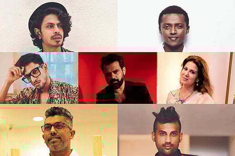 Left to right, from the top: Designers Suresh Menon, Sidney Sladen, Ashwin Thiyagarajan, Chaitanya Rao, Rehane, Vivek Karunakaran, and Stephin Lalan