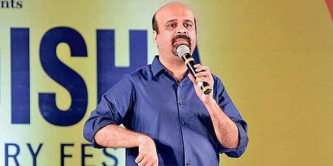 Musician Anil Srinivasan during his session at OLF, in Bhubaneswar | ( Photo | Biswanath )