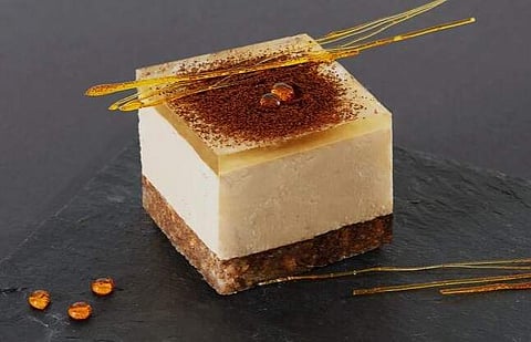 Coffee Cheesecake With Honey Jelly