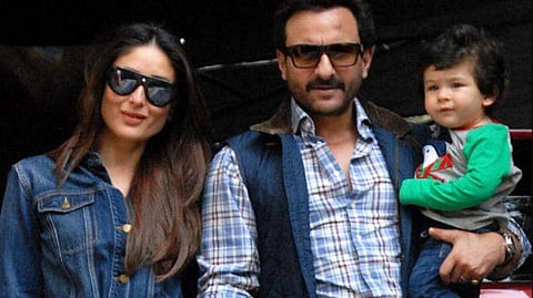 Kareena with Saif and Taimur