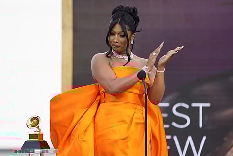 Megan Thee Stallion wins best new artist Grammy. Picture credit: AP