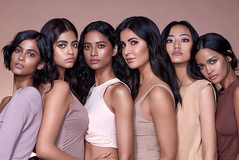 All shades are beautiful! Katrina Kaif with other models for Kay Beauty