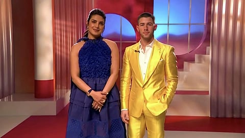 Priyanka Chopra and Nick Jonas announcing the Oscar awards nominations