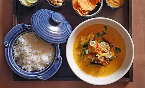 Curry Laksa with sticky Jasmine rice at Curry Up Fatty