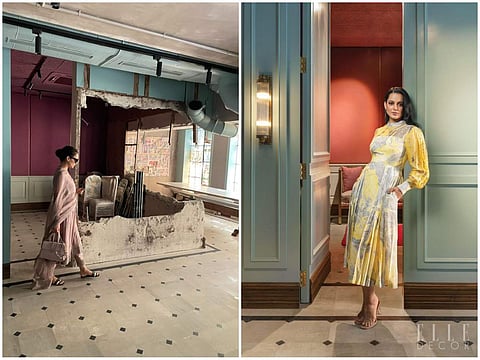Kangana Ranaut's Bandra office after (left) and before (right) demolition