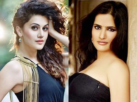 Taapsee Pannu (left) and Sona Mohapatra (right)