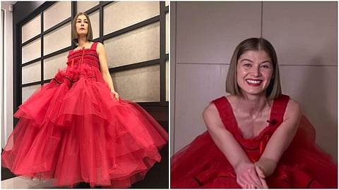 Rosamund Pike in Molly Goddard