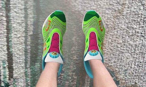 Gucci's green and pink digital-only trainers