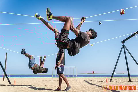 Each obstacle course is 2 km with 20 obstacles set up