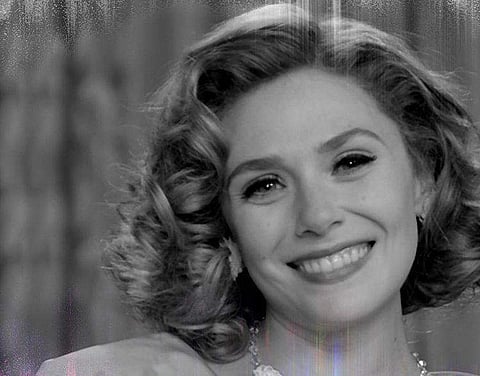 Elizabeth Olsen plays superhero Wanda Maximoff in WandaVision. Image Courtesy: Instagram page of WandaVision