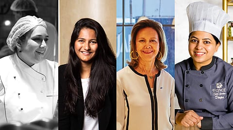 From left to right: Chiquita Gulati, Aditi Dugar, Christine Samandari, and Deepa Reddy