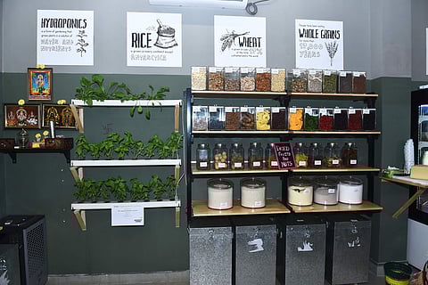 Zero-waste store Ekolyfe in Chennai uses banana leaves to wrap its produce