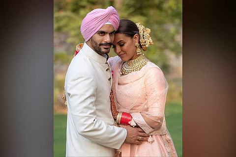 Angad Bedi and Neha Dhupia