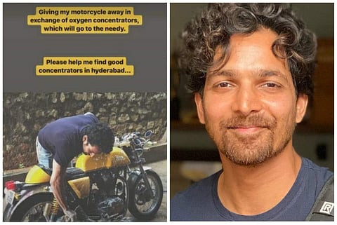 Harshvardhan Rane sold his bike, Royal Enfield Continental Gt, to raise funds to donate oxygen concentrators to help people fight Covid.
