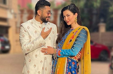 Gauahar Khan with husband Zaid Darbar
