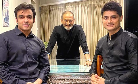 Mahesh Manjrekar with the producers