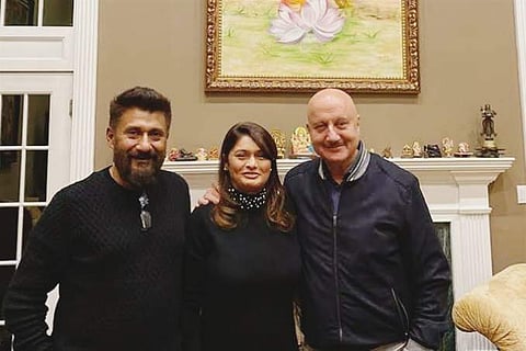 Anupam Kher, Pallavi Joshi and Vivek Agnihotri