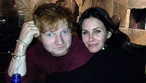 Ed Sheeran and Courtney Cox