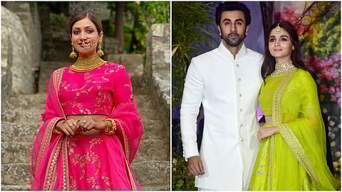 Surilie and Alia wore the same Sabyasachi lehenga in different colours