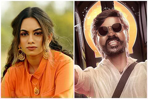 SInger Dhee (left) and actor Dhanush from Jagame Thanthiram (right)
