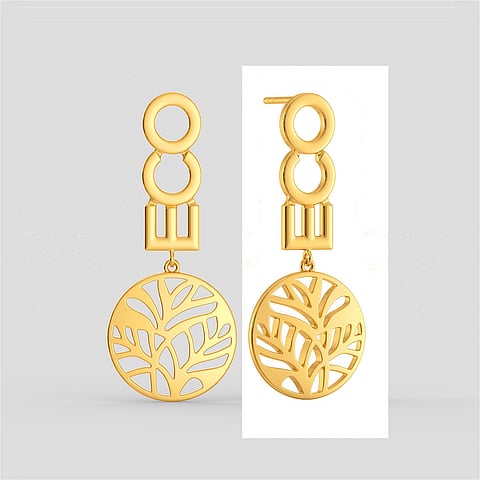 Melorra Eco Trails Gold Drop Earring
