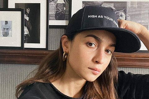 Alia Bhatt wearing Ranbir Kapoor's cap