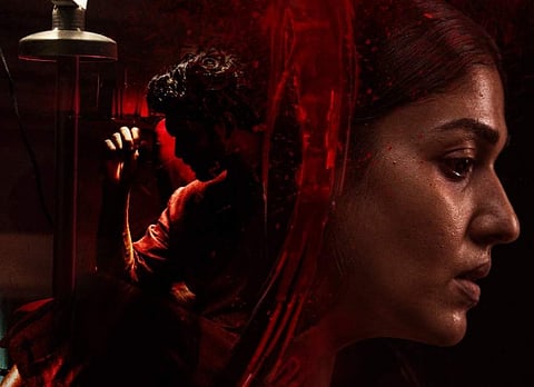 Nayanthara and Ajmal Ameer in Netrikann