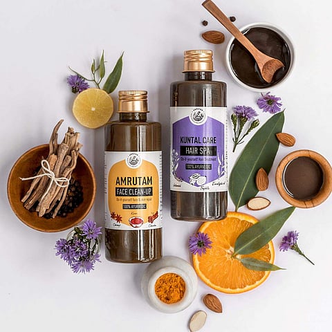Amrutam's hair care range