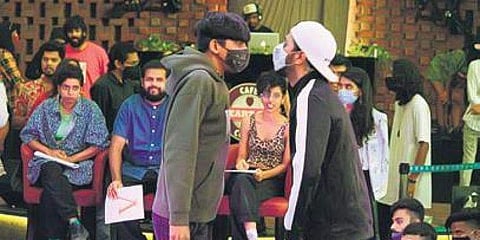 Dance battles happen in hip-hop and the competitors dance in a particular style and are judged accordingly