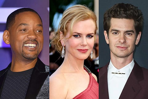 Will Smith (left), Nicole Kidman (centre), and Andrew Garfield (right)