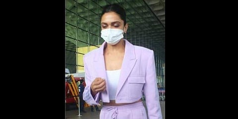 Actress Deepika Padukone in a 'Veri Peri' jacket and trousers. (File photo| IANS)