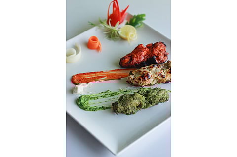 A Tricoloured Kebab Platter by Effingut