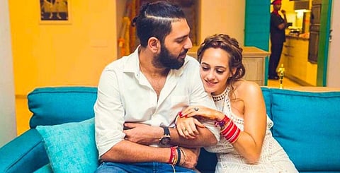 Yuvraj Singh with Hazel Keech