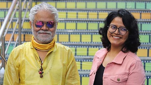 Sanjay Mishra with Andaman director Smita Singh