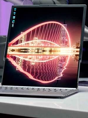 Lenovo showcases concept laptop with rollable display